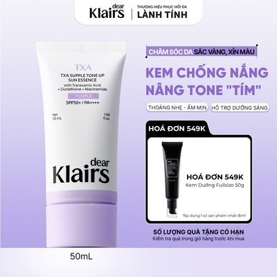 [NEW] Dear Klairs Kem chống nắng TXA Supple Tone Up Sun Essence SPF50+ PA++++ 50 ml [FS]