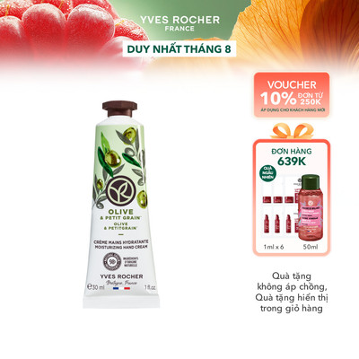Kem dưỡng da tay hương oliu Yves Rocher Hand Cream Olive & & Petitgrain 30ml