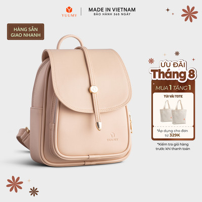 Balo Yuumy (Thời trang nữ cỡ trung nắp gập - Balo da Seasand YBA48) Bagsmart