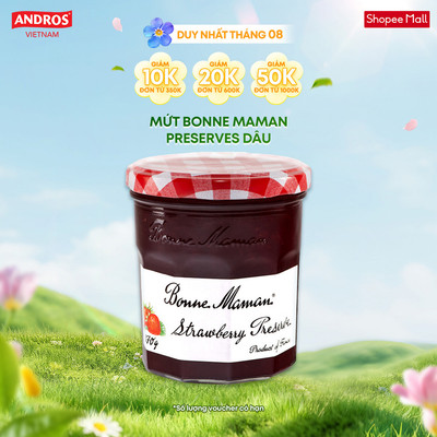 Mứt Bonne Maman Preserves Dâu - Nhập Khẩu Từ Pháp - BONNE MAMAN - 370g