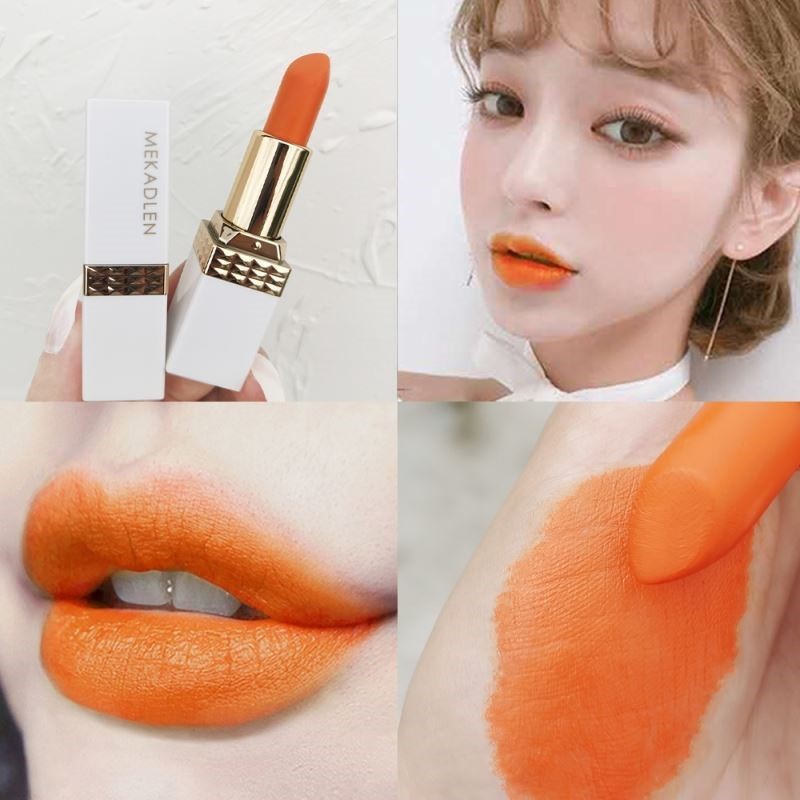 Trắng Chính Hãng Cam Son Môi Màu Cà Rốt Ấm Bẩn Cam Series Màu Po Kem Màu Cam Sáng Cam Vàng Bí Ngô Kh