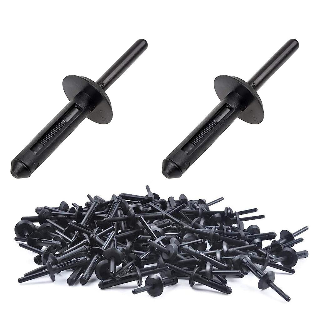 Bộ 50 Ốp Lưng Xe Kẹp Nhựa Mở Rộng Mù Đinh Tán 6 Mm Cho Xe BMW X1 E84 X3 E83 F25 X5 E53 E70 X6 E71 E7