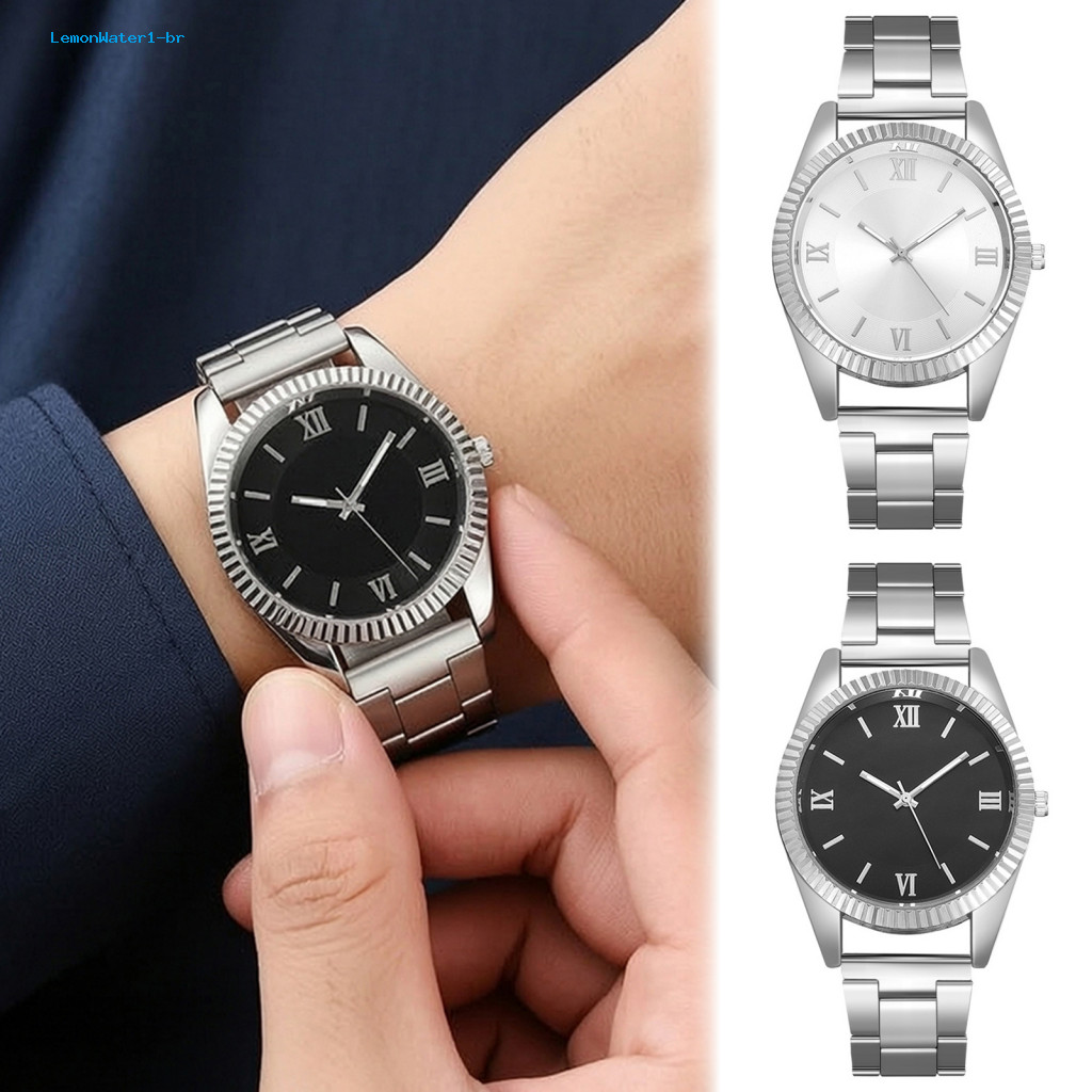 Đồng hồ đeo tay thông thường Đồng hồ thạch anh mặt tròn, Dây đeo bằng thép không gỉ chống ăn mòn cho văn phòng