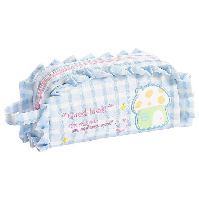 CH~New cute portable large-capacity lace pencil case, Lucky House stationery bag with high aesthetic