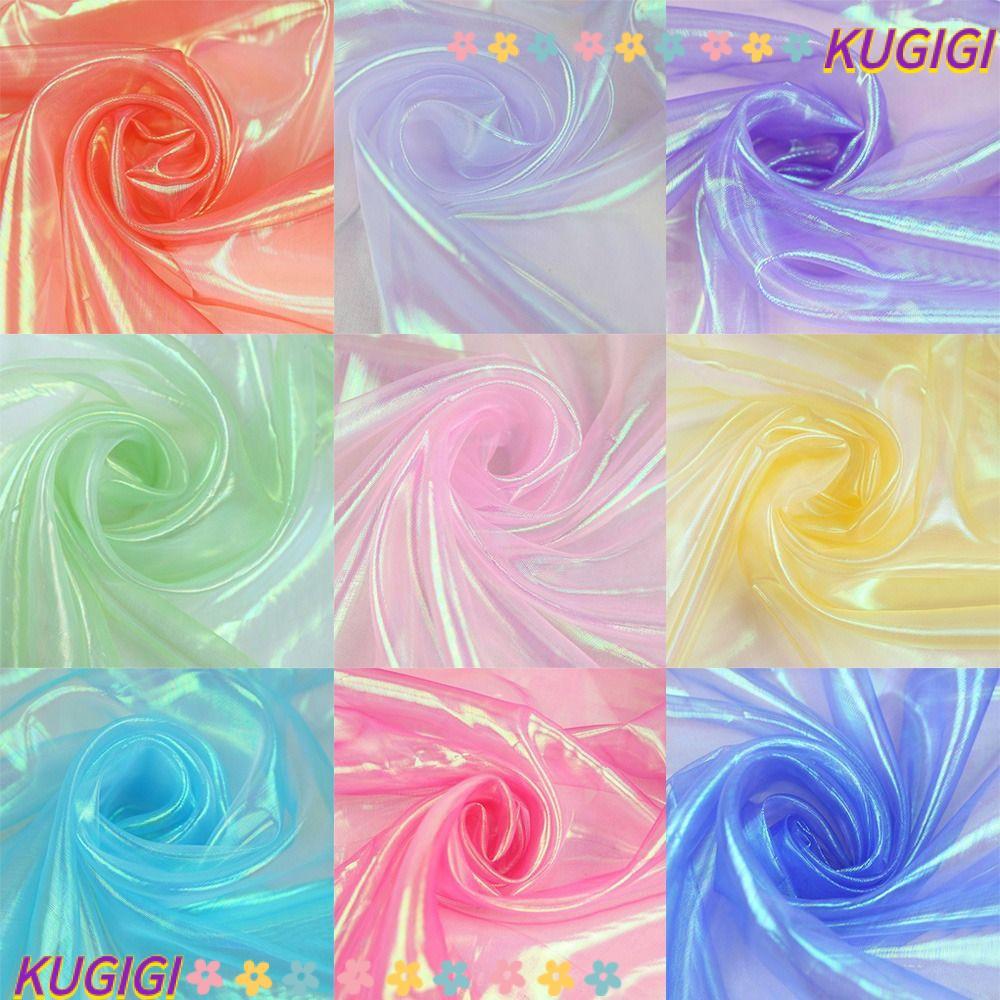 KUGIGI Organza Vải, Vải tuyn Laser Mỏng Sáng Bóng, Váy Quần Áo May Trong Suốt Organza Váy Vải Cưới