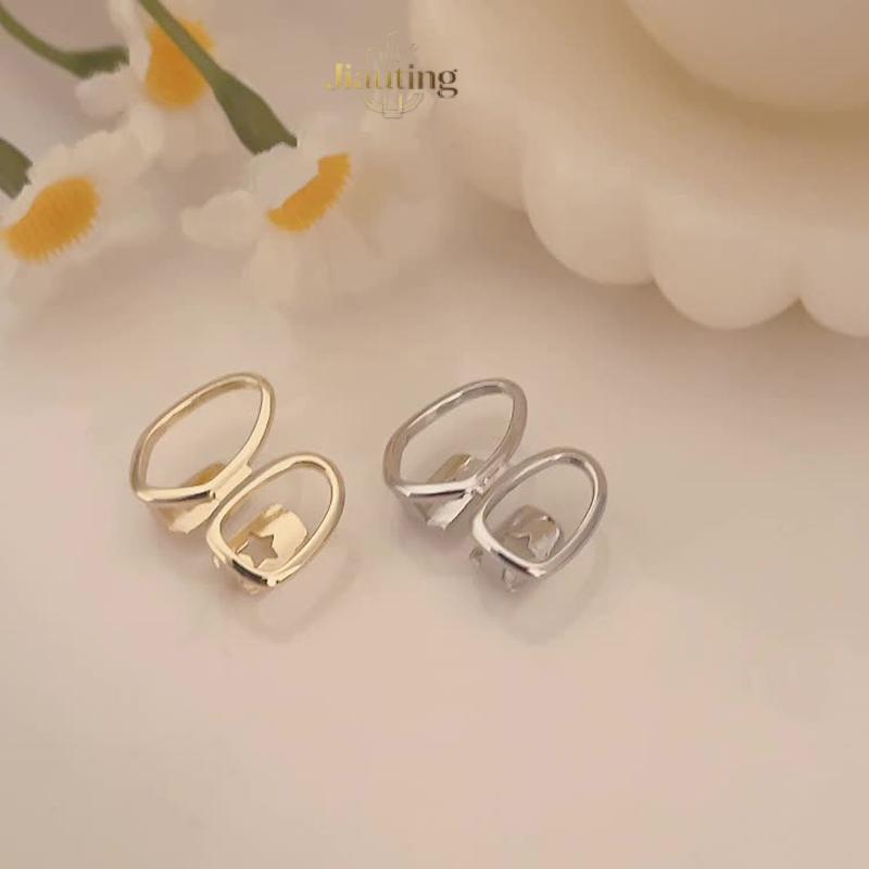 Jiauting 1 Màu Vàng Hàng Ngày Đeo Răng Trang Sức Grillz Hip Hop Trái Tim Rỗng Răng Grillz Cho Nữ Jia