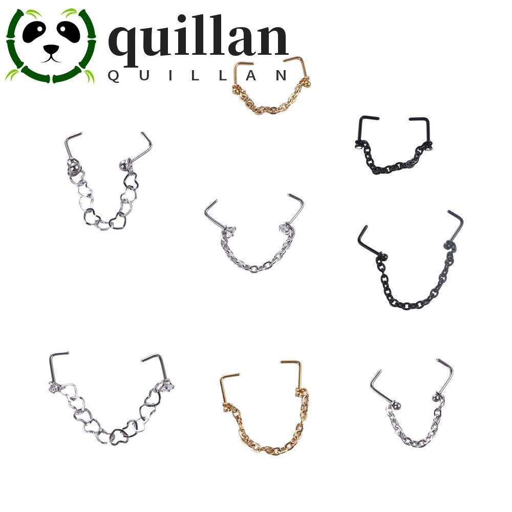 QUILLAN Mũi Xuyên Nhẫn Trang Sức Cơ Thể Quà Tặng Punk Kim Cương Giả Nostril Bóng Bông Tai Xuyên Sept