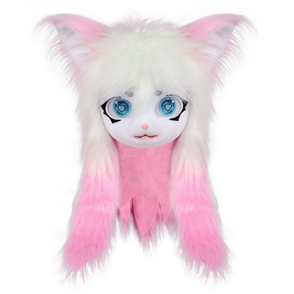 Đầu thú kigurumi furry đội được, mèo lông mềm, phong cách Lolita, cosplay dễ thương