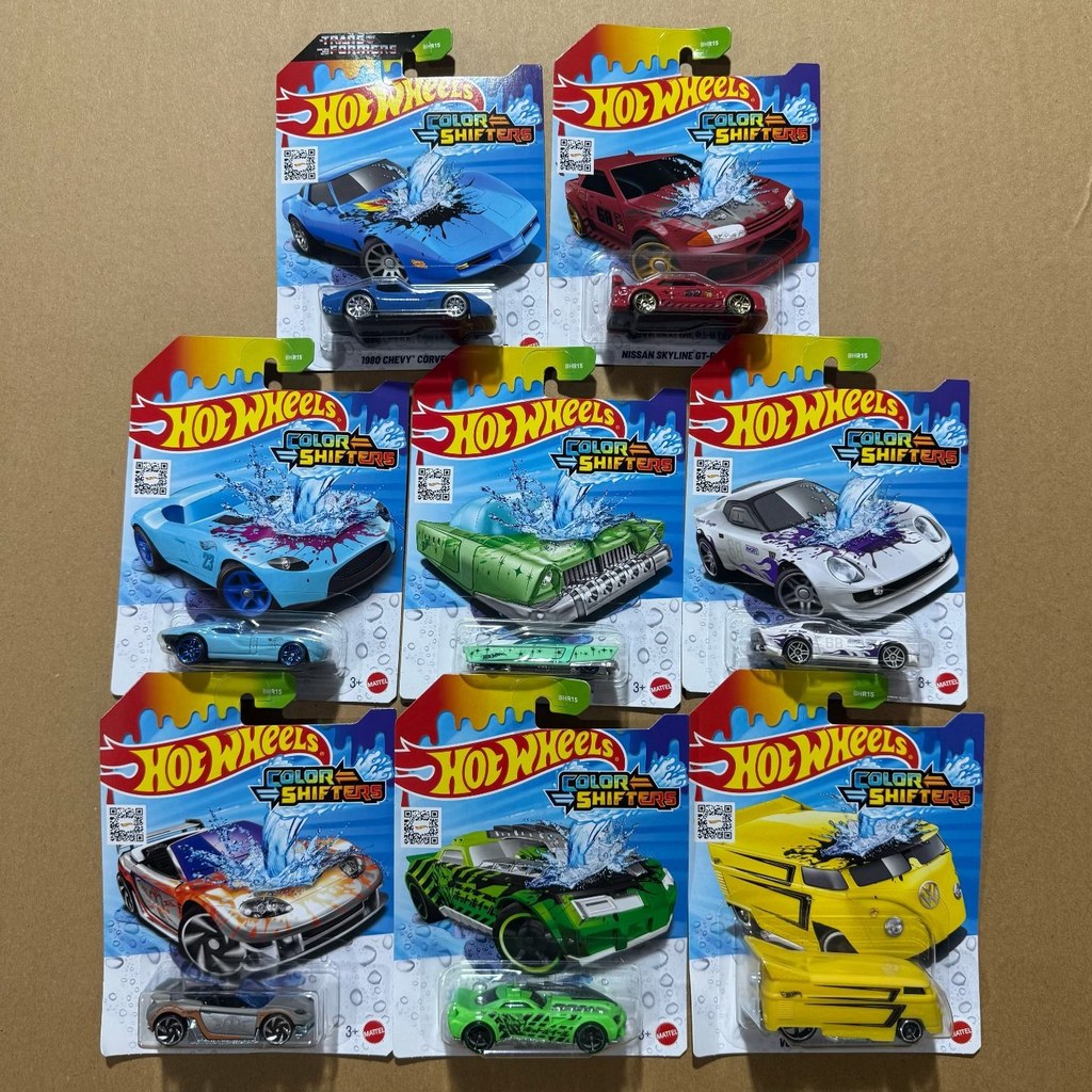 Tích cực Hot Wheels Thermochromic Series Skyline Volkswagen Bus Boy Car Model Gift Toy BHR15