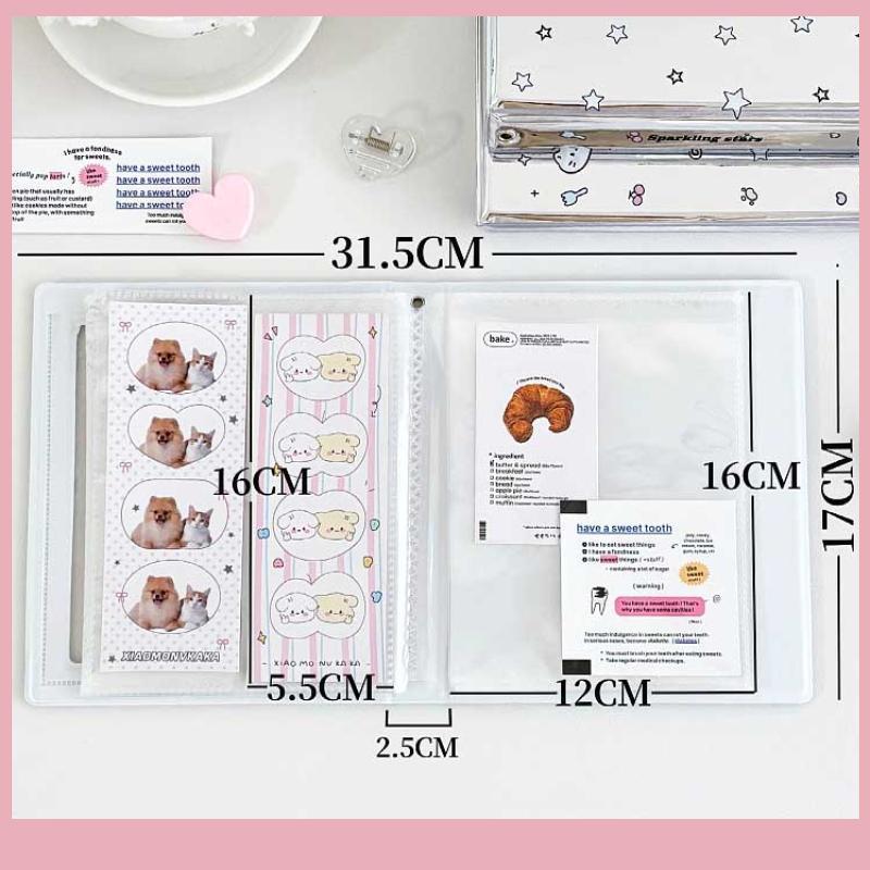 (COD) Phim Hoạt Hình 4 Lưới Idol Card Photo Booth Album Cho 40 Chiếc 2x6 Inch Dải Ảnh Đánh Dấu Trang