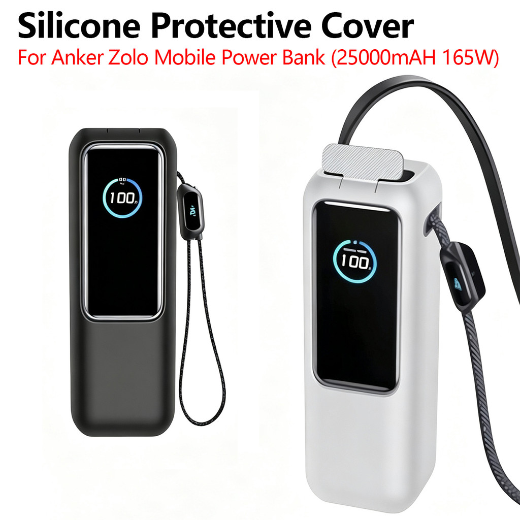 Vỏ bảo vệ silicon mềm chống rơi Vỏ ngân hàng điện chống bụi cho Anker Zolo 25000mAh 165W