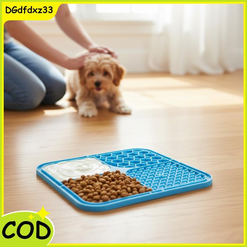 [DZ2] Đĩa Ăn Chậm Silicon Cho Thú Cưng Liing Pad Chó Mèo Bộ Đồ Ăn Chống Trượt Huấn Luyện Tắm Enjoyme