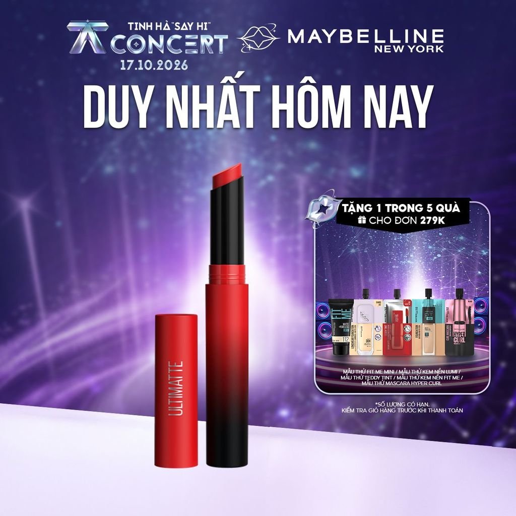 Son Lì Mịn Môi Siêu Nhẹ Cao Cấp Maybelline New York Color Sensational Ultimatte 1.7g