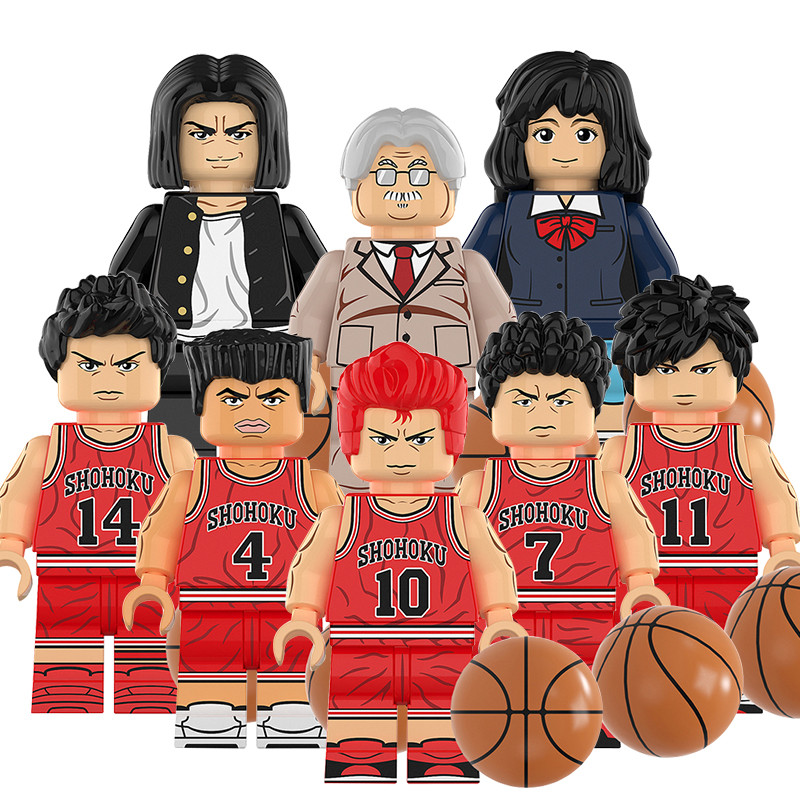 Thích hợp cho Anime nội địa Slam Dunk Sakuragi Đường hoa Haruko Akame Haruko Rukawa Kaede Khối xây d