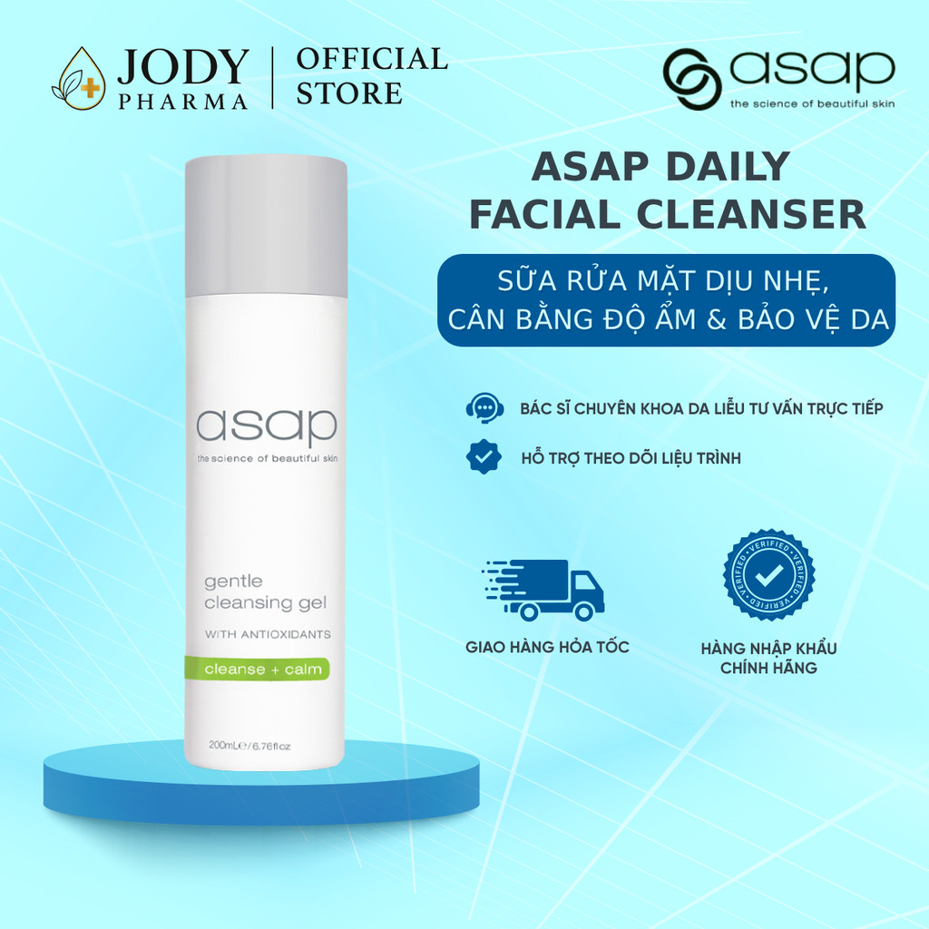 [HÀNG CÔNG TY] Sữa rửa mặt da nhạy cảm làm dịu da Asap Gentle Cleansing Gel
