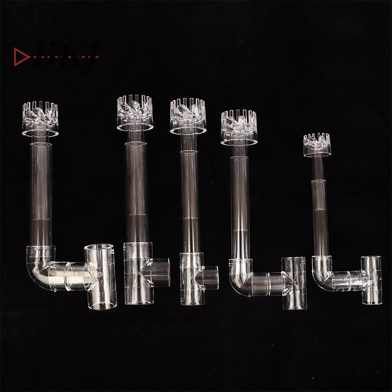 [KJ] 1 Bộ DIY Clear Aquarium Skimmer Acrylic Lily Pipe Spin Inflow Outflow Water Plant Tank Filter C