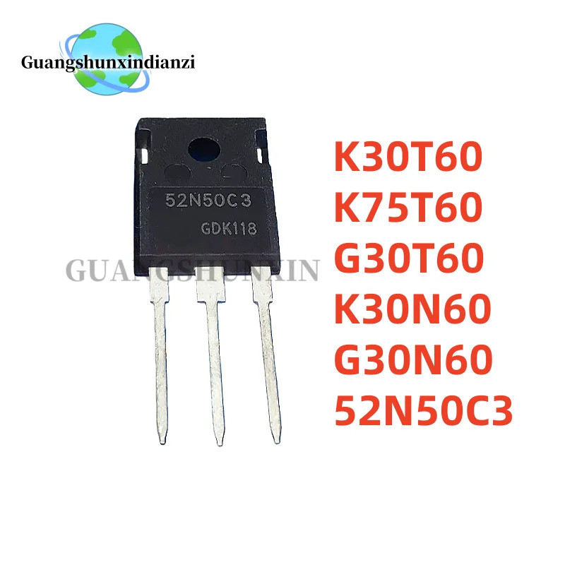 5 Chiếc K30T60 K75T60 G30T60 K30N60 G30N60 52N50C3 TO-247 Hiệu Ứng Trường Transistor