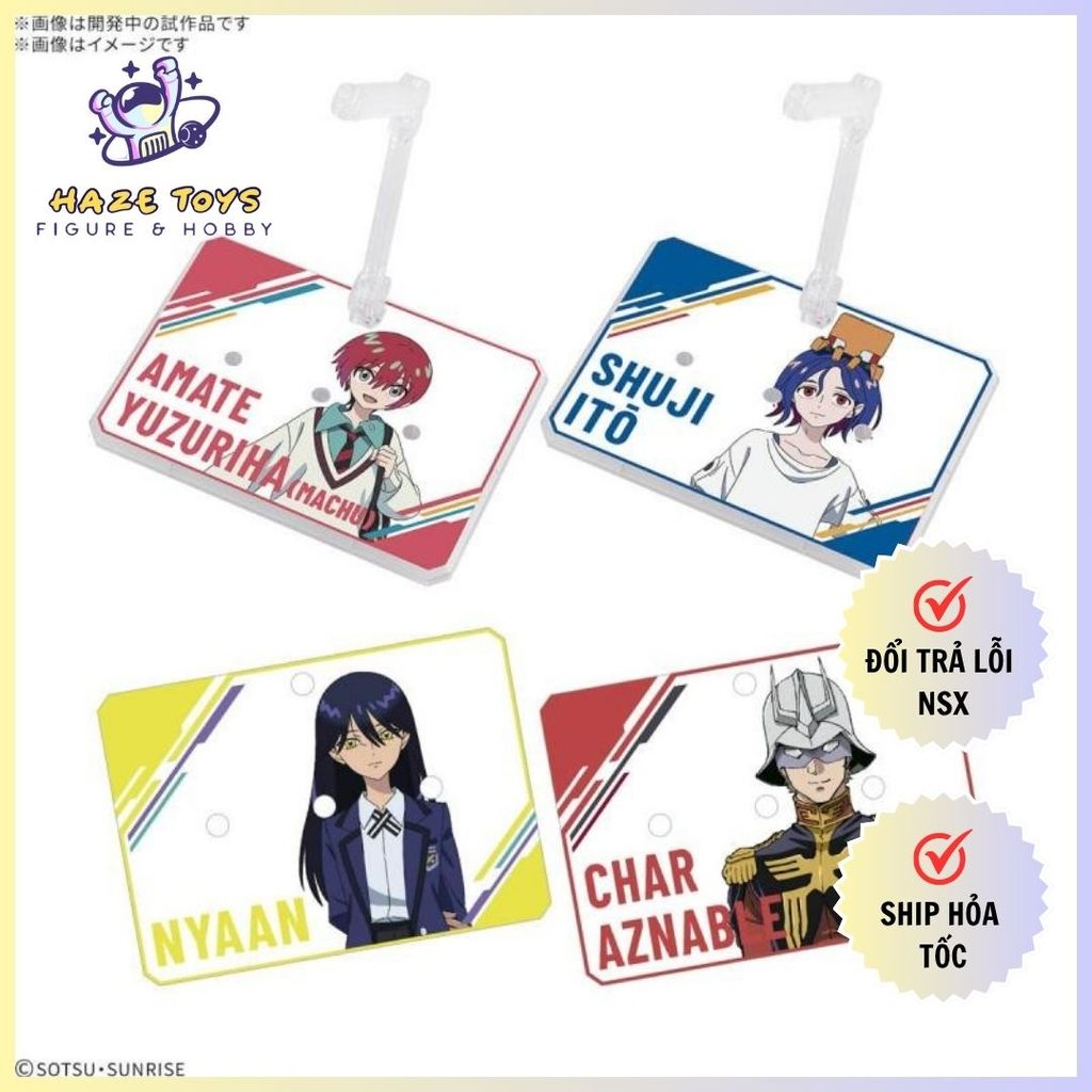 Đế trưng bày Base Bandai Action Base 7 (Clear Color) MS Gundam GQuuuuuuX Sticker Set