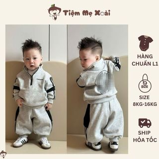 Set tho....m xám đen sang xịn mịn cho bé trai chuẩn hàng boo