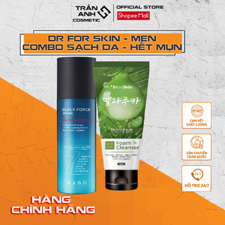 Combo dưỡng sạch da - Sữa rửa mặt tràm trà DRforSkin 100gr & Serum Dabo 7in1 120ml - Sạch da hết mụn