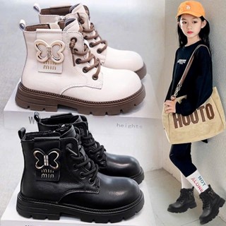  Bốt Lót Lông Cho Bé Gái Từ 3-10 Tuổi Giày Bốt Martin Cổ Ngắn Cho Bé Gái Hàng QCCC Boots Bé Gái Bos Bé Gái Boot A12 