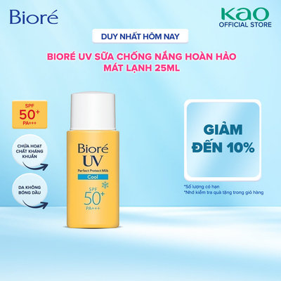 Biore Sữa Chống Nắng Bảo Vệ Hoàn Hảo MÁT LẠNH Biore UV SPF50+/PA+++ 25ML
