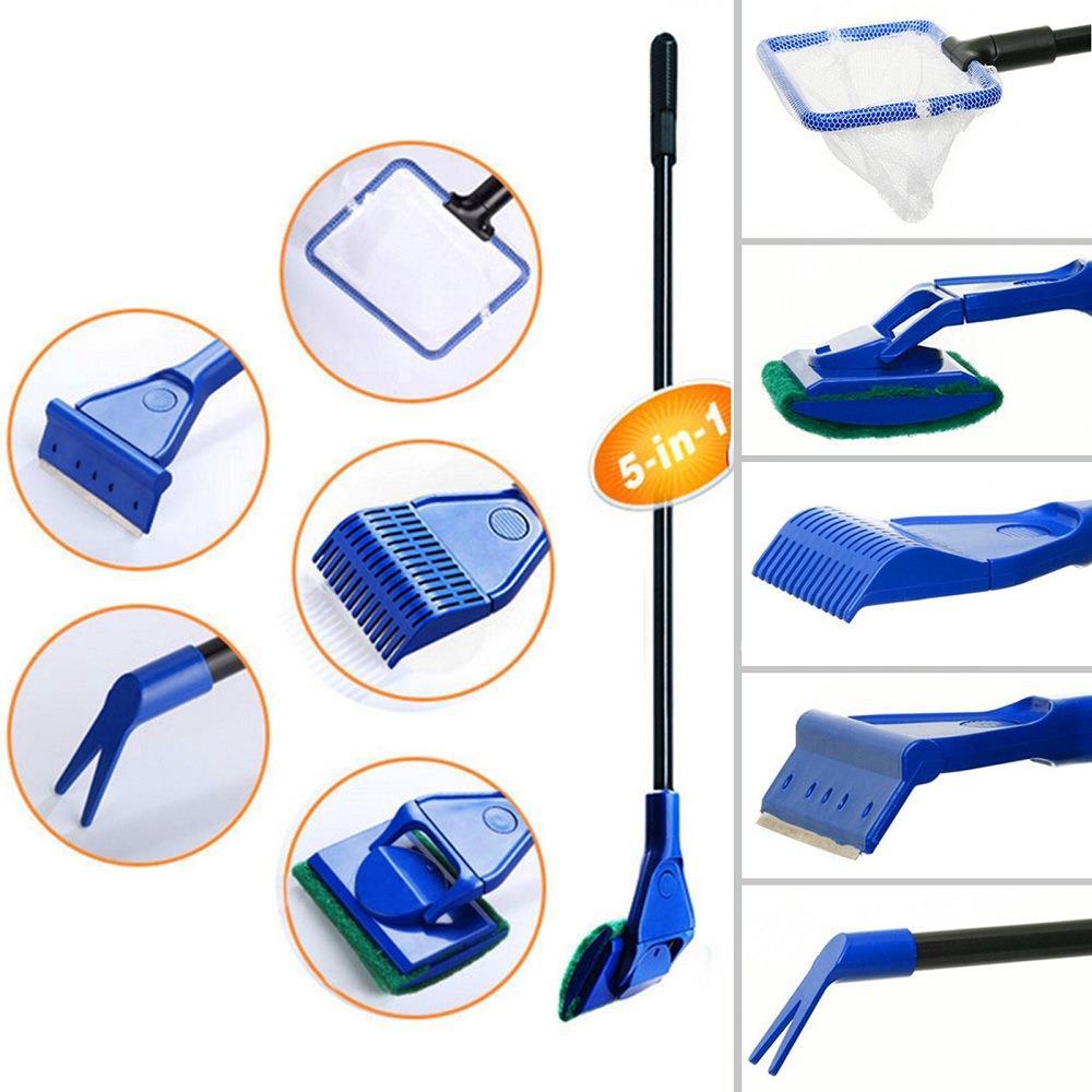 Selin Bể Cá Cá Dụng Cụ Vệ Sinh Bể Cá Bàn Chải Vệ Sinh Bể Cá Bàn Chải Bể Cá Tay Cầm Dài Bộ Vệ Sinh Nă