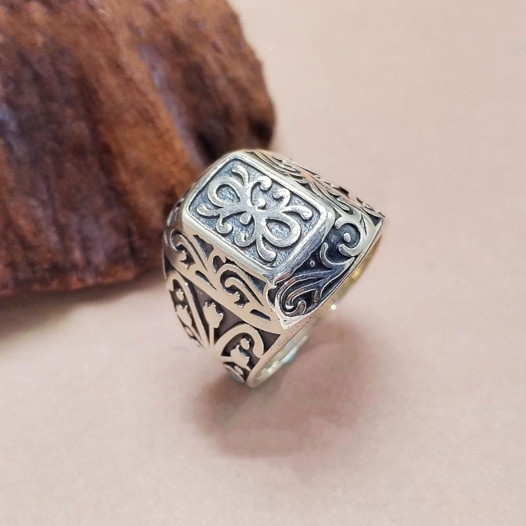 Preferred in-stock items#Vintage ins Vintage Stainless Steel Men's Jewelry Titanium steel ring Bold 