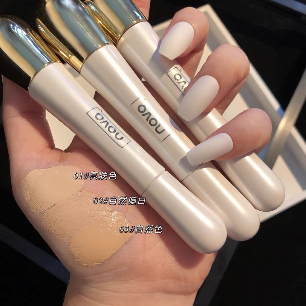 NOVO Cleaning Beauty Double-Ended Concealer Stick Concealer Pen Cover Concealer Dark Circles Spots A