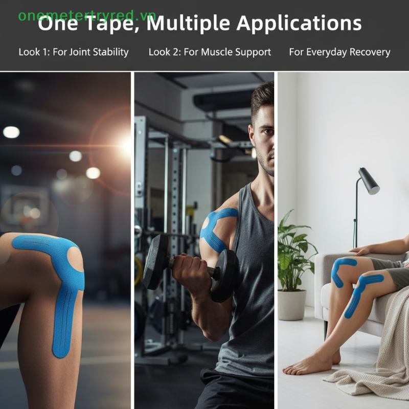 Metertryred Athletic Knee Tape 5 10 Cái Co Giãn Chống Thấm Nước Giảm Đau Cho Thể Thao Hàng Ngày Dây 