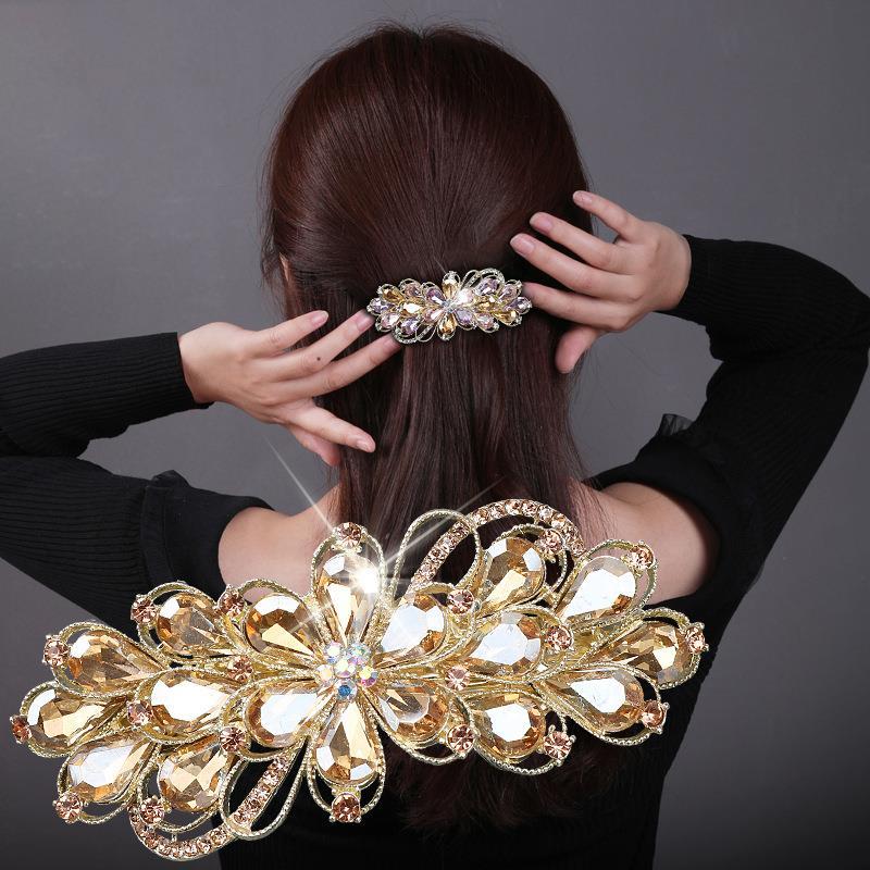 8cm Lớn Tóc Kẹp Mùa Xuân Thời Trang Sang Trọng Thanh Lịch Mẹ Kẹp Tóc Kẹp Tóc Đầu Sau Tóc Ngang Kẹp T