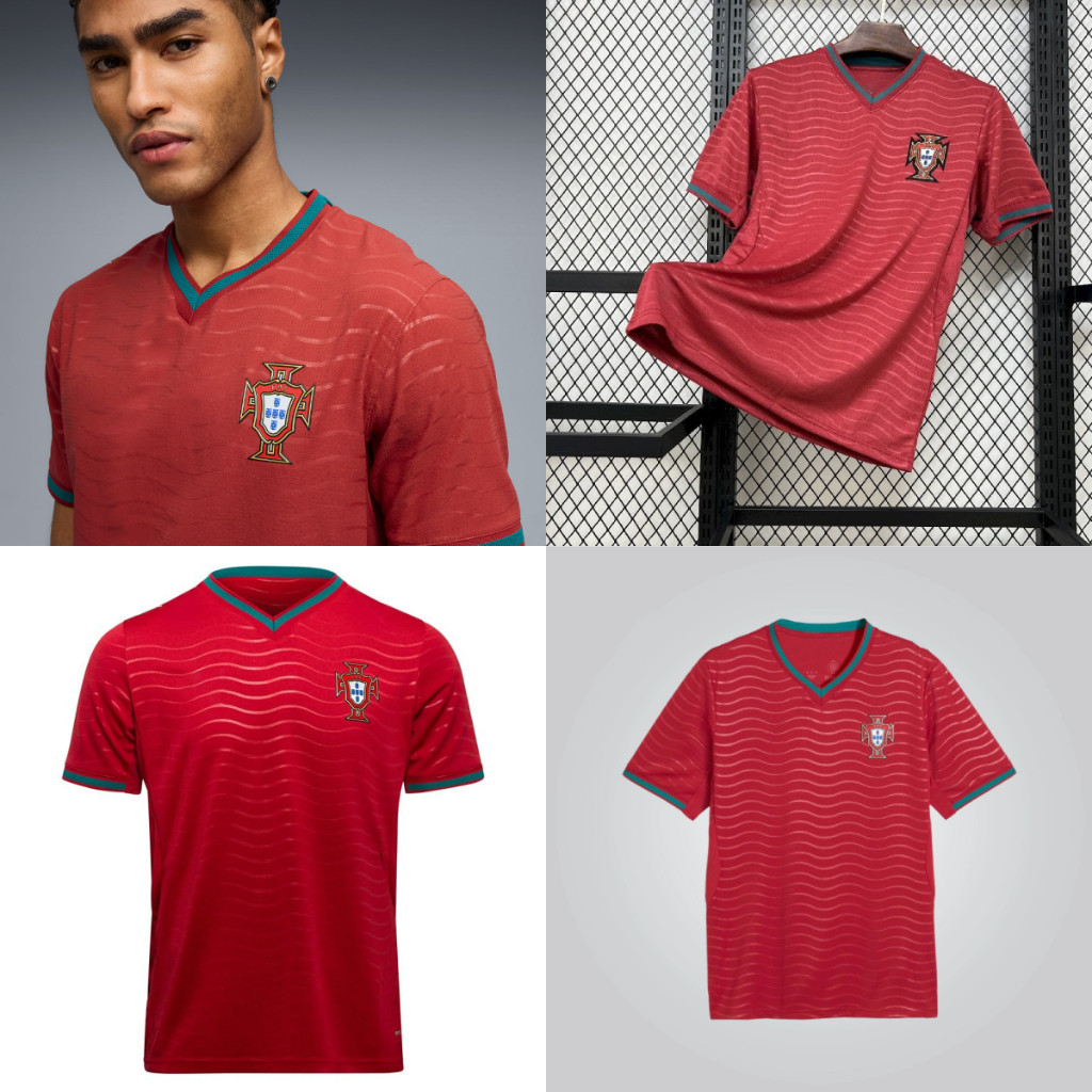 PORTUGAL Jersey Home dan Away Kit Worldcup-2026 Chất liệu Micro Fiber Quick Kering dan Thoải mái Uni