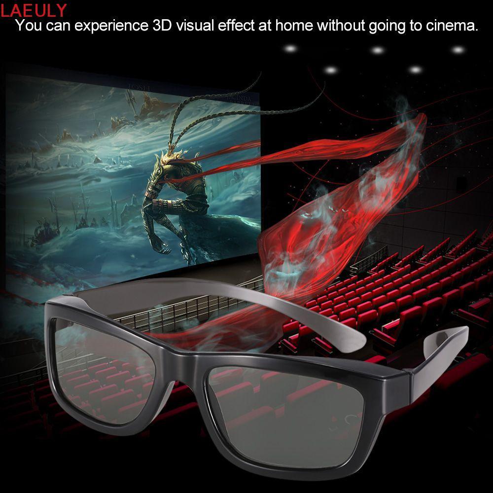 Kính Phim LAEULY Unisex Máy Chiếu Tròn Phim Rạp Chiếu Phim DVD Chiều Anaglyph