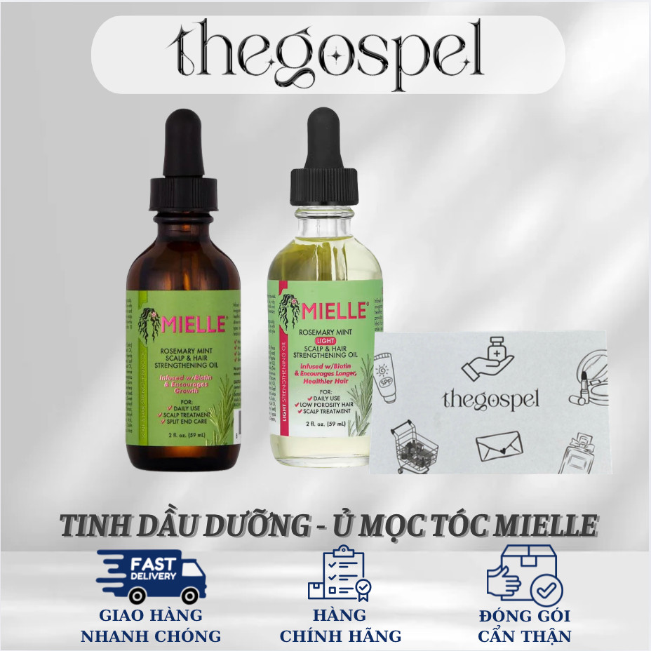 【Còn hàng】[HÀNG MỸ] Mielle - Dầu dưỡng tóc Mielle Organics Rosemary Mint Scalp & Hair Strengthening 