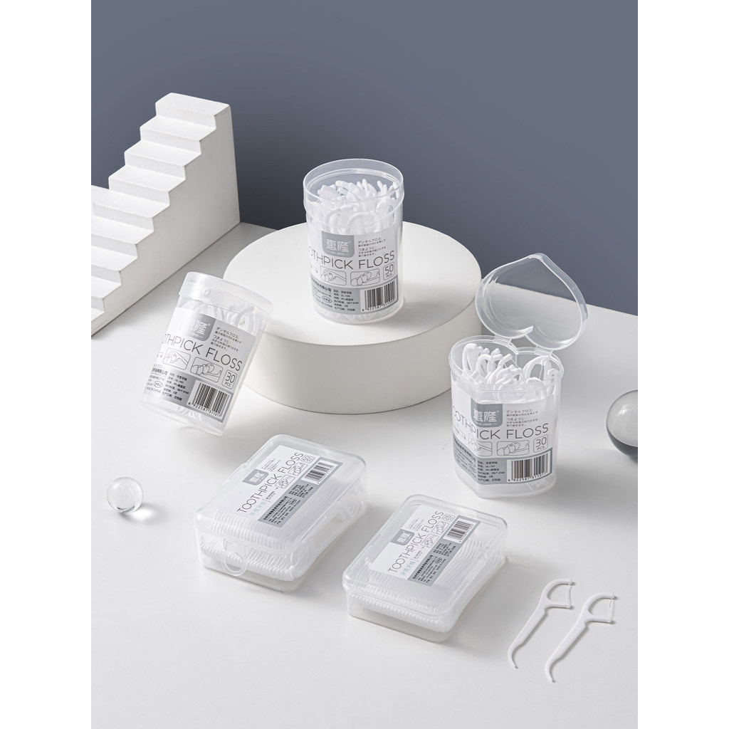 chỉ nha khoa cuộn tăm chỉ nha khoa Hộp chỉ nha khoa xách tay Huilong Polymer siêu mịn tăm thanh chỉ 