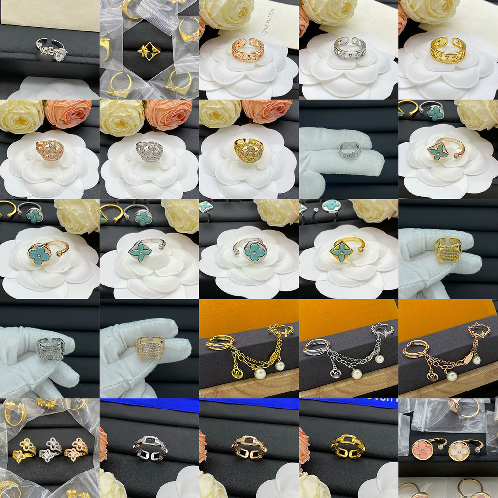 High-end ring L Alphabet rings: a collection of trendy and fashionable women's alphabet rings
