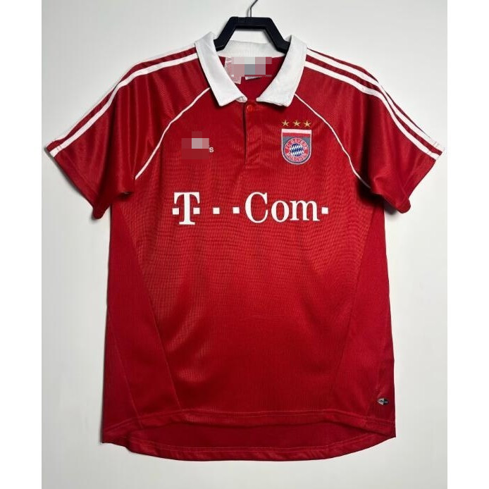 S-XXL Phong Cách Retro 2005 / 06 Bayern Munich Đỏ Chất Lượng Cao Nhà Retro Jersey Tùy Chỉnh Áo Thun 