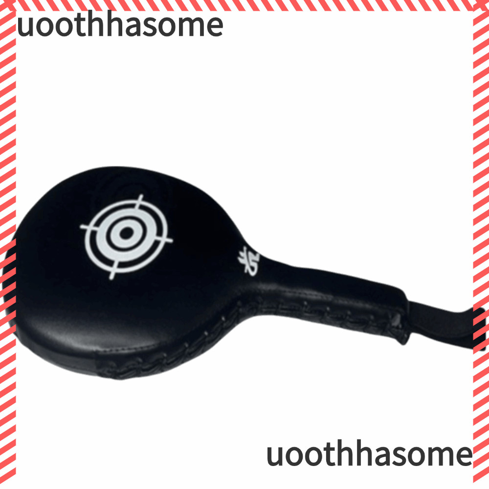 UOOTHASHASOME Boxing Target Paddle, PU EVA Padding Striking Target Pad, Di Động Màu Đen Cầm Tay Dây 