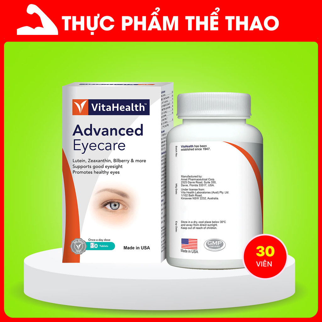Viên Bổ Mắt Advanced Eyecare 30 Viên - Hàng Chính Hãng Vitahealth - Sản Xuất Tại Mỹ