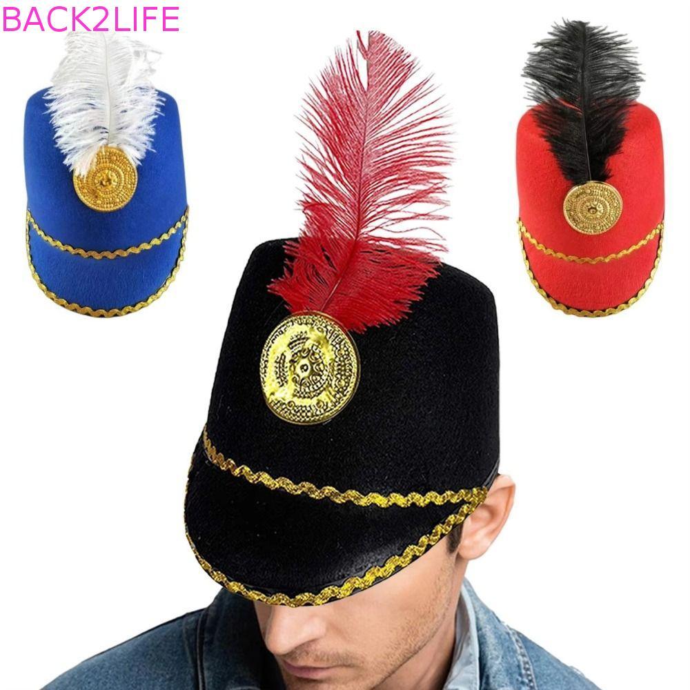 BACK2LIFE Marching Band Hat, Dress Up Sun Protection Uniform Hat, Doorman 's Hat Circus Ringmaster V