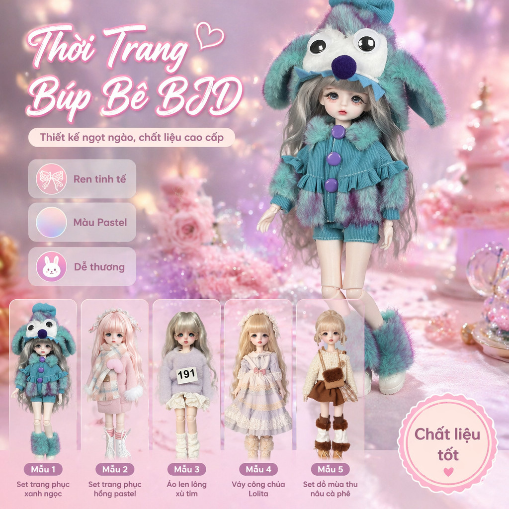 Búp Bê 6 Phân 30cm Búp Bê BJD MJD Búp Bê Vẽ Tay Búp Bê Thay Trang Phục Búp Bê Quà Sinh Nhật Búp Bê Đ