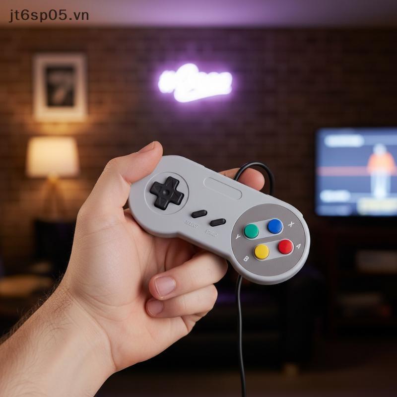 [JTS] Tay cầm chơi Game thay thế phản hồi nút chính xác cho máy chơi Game Video SNES SFC 16 Bit Joys