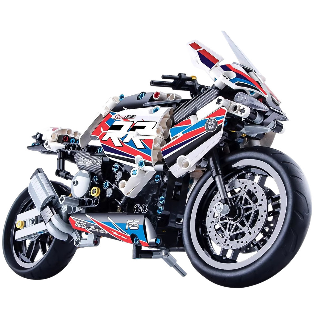 Tương thích với Lego Khối Xây Dựng BMW M1000RR Double R Xe Máy Bộ Cơ Lắp Ráp Mô Hình Bé Trai Đồ Chơi