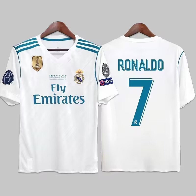 Áo bóng đá No. 1718 Royal Pony Jersey Retro Ronaldo7 C Ronaldo7 C Ronaldo Camca Tay Dài Quỷ Đỏ