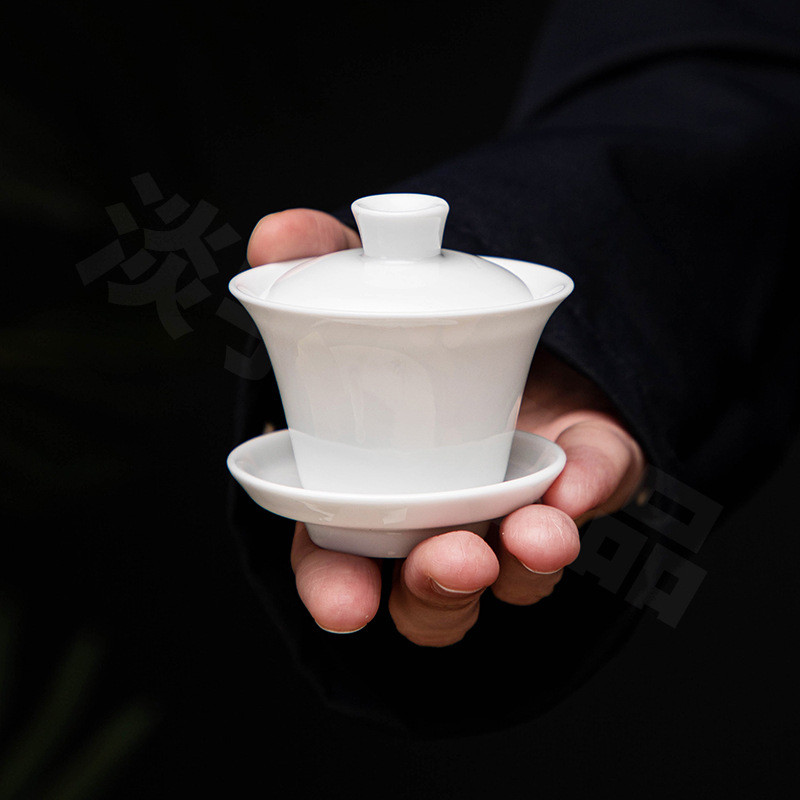 Sứ Trắng Cực [Bát Bọc Gốm 50cc Kích Thước Rất Nhỏ] Sứ Trắng Nguyên Chất Kung Fu Trà Bát Trà Sancai B