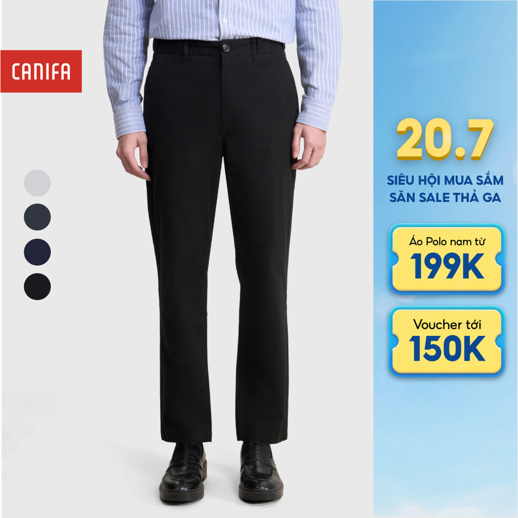 Quần khaki nam CANIFA quần dài cạp chun ẩn dáng ôm 8BK26A001