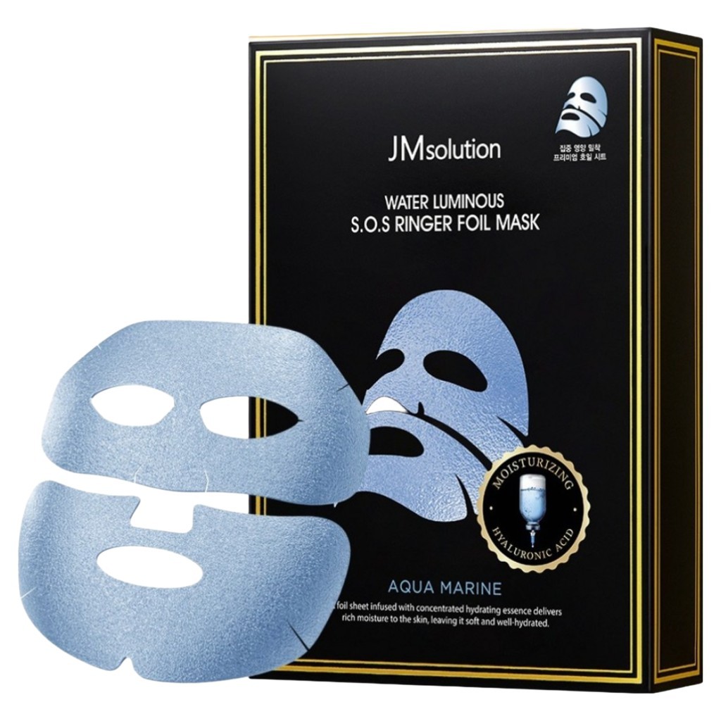 [jmsolution] Mặt nạ lá Ringer S.O.S phát sáng nước, Aqua Marine, 1 cái / Mặt nạ lá Hàn Quốc / Aqua M