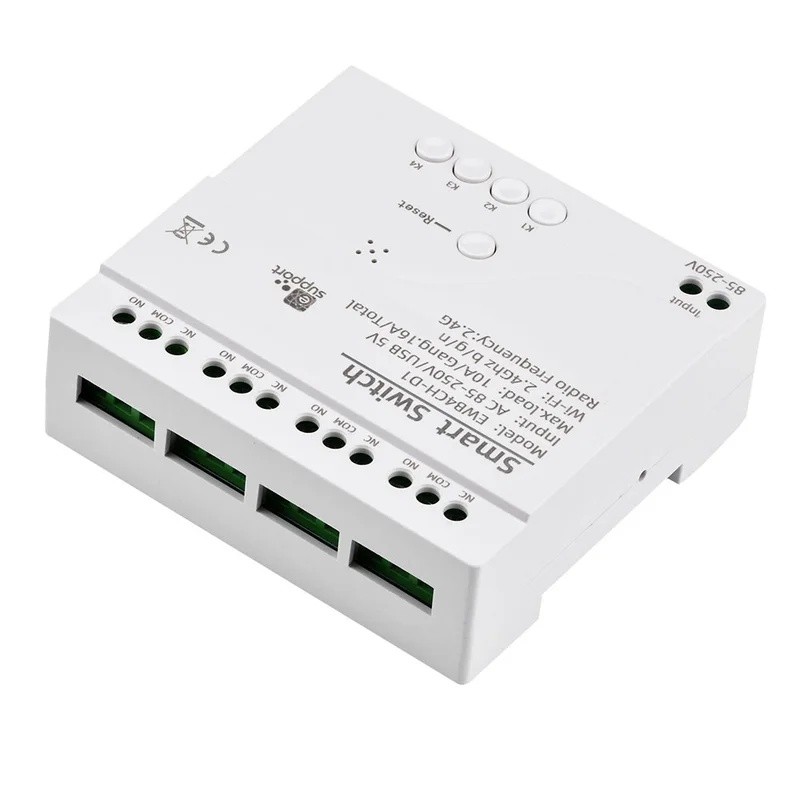 4CH DC7-32V AC85-250V EWelink EWB4CH-D1 Công tắc WIFI Bộ thu thông minh bật tắt Ứng dụng Công tắc đi