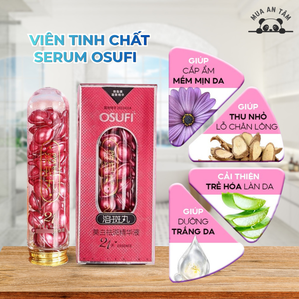 Hộp 21 Viên Tinh Chất Serum Osufi, Serum Viên Nang Cô Đặc Dưỡng Ẩm Da Căng Bóng Sáng Mịn