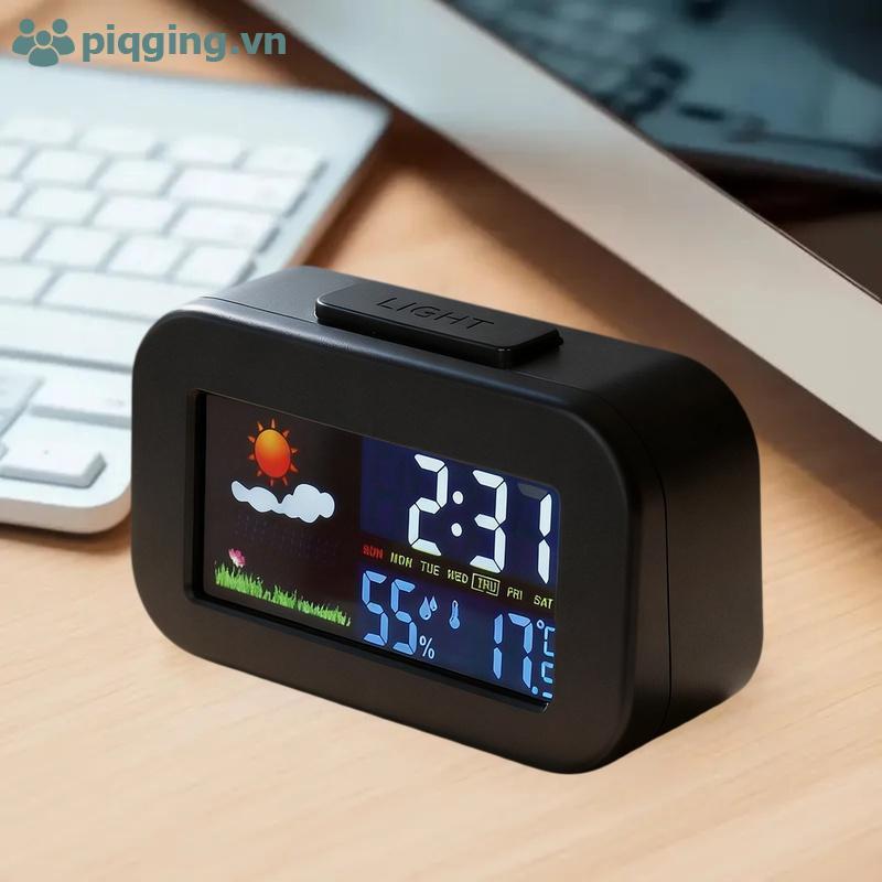 Piqging Kids 'Balit Weather Station Clo: Màn hình màu sắc cho nhiệt độ & độ ẩm VN